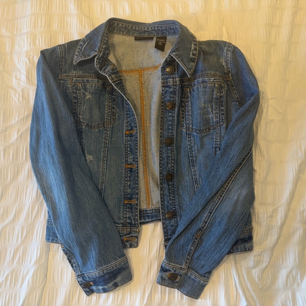 Vintage New York & Co Women's Blue Denim Jacket